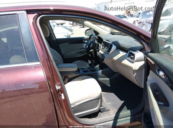 5XYPGDA30HG280762 2017 KIA SORENTO Burgundy Vista interior delantera