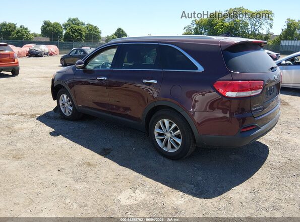 5XYPGDA30HG280762 2017 KIA SORENTO Burgundy Trasero izquierdo
