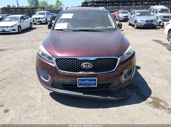 5XYPGDA30HG280762 2017 KIA SORENTO Burgundy Vista interior trasera