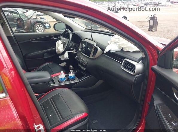 5XYPGDA30JG367888 2018 KIA SORENTO Red Widok wnętrza z przodu
