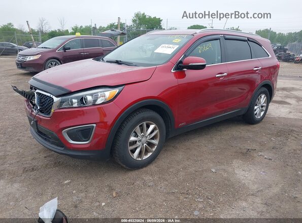 5XYPGDA33GG080098 2016 KIA SORENTO Burgundy Front left