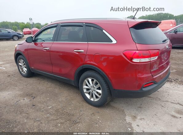 5XYPGDA33GG080098 2016 KIA SORENTO Burgundy Rear left