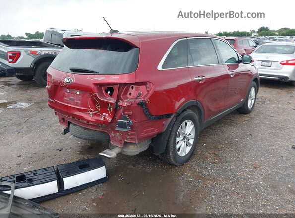 5XYPGDA33KG557170 2019 KIA SORENTO Красный Задняя правая четверть