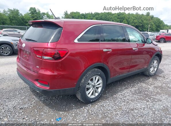 5XYPGDA35KG537230 2019 KIA SORENTO Red Задня права чверть