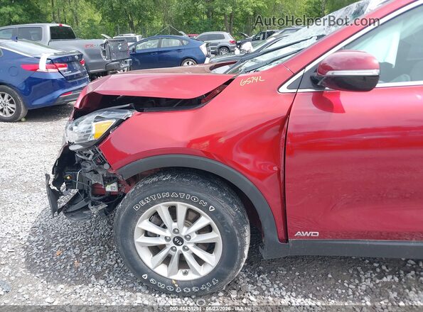 5XYPGDA35KG537230 2019 KIA SORENTO Red Вид спереду