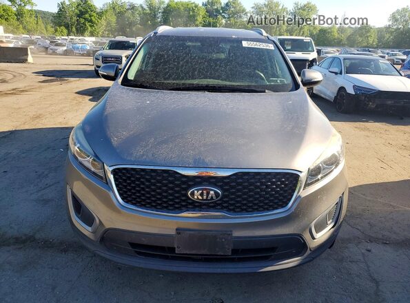 5XYPGDA36GG169437 2016 KIA SORENTO Gray Դիմացի տեսք