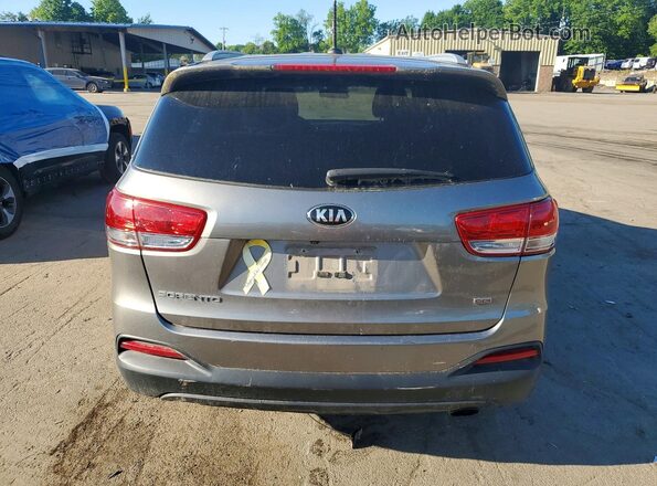 5XYPGDA36GG169437 2016 KIA SORENTO Gray Հետևի տեսք