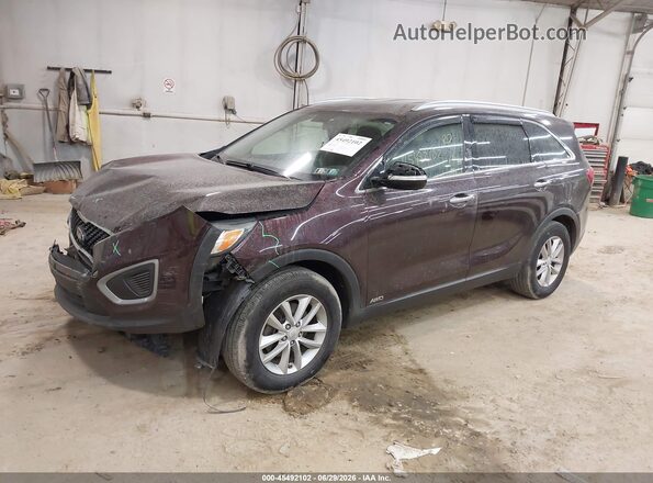 5XYPGDA37GG025055 2016 KIA SORENTO Purple Առջևի ձախ երեք քառորդ տեսարան