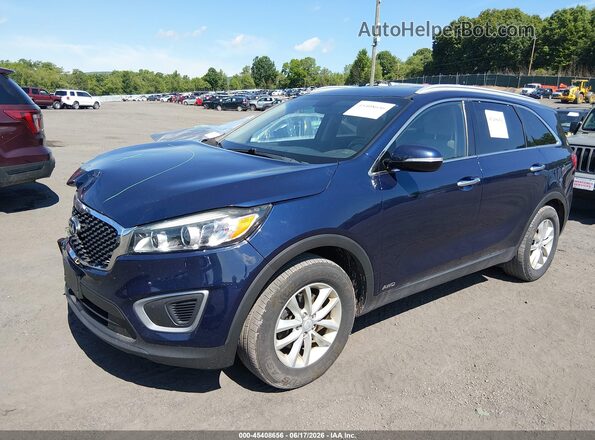 5XYPGDA3XHG337193 2017 KIA SORENTO Blue Առջևի ձախ երեք քառորդ տեսարան
