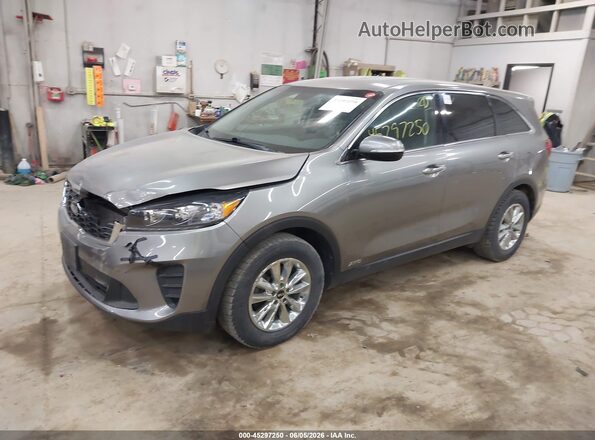 5XYPGDA57KG482345 2019 KIA SORENTO Gray წინა მარცხენა ხედი სამი მეოთხედიდან