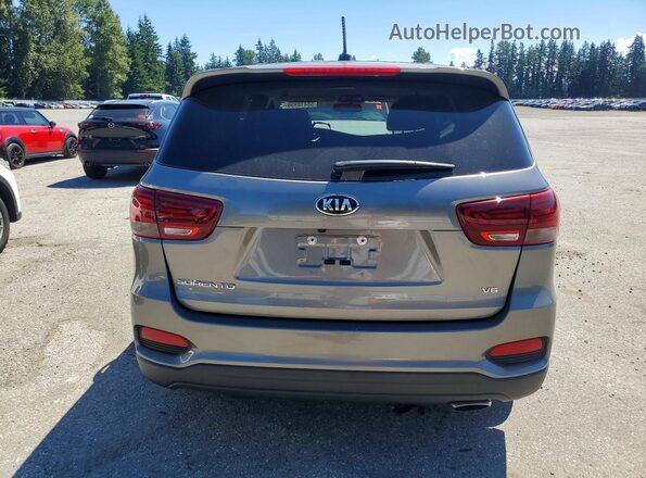 5XYPGDA58KG469877 2019 KIA SORENTO Gray Հետևի տեսք