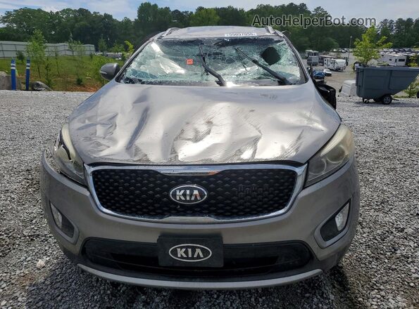 5XYPH4A1XGG024140 2016 KIA SORENTO Gray Դիմացի տեսք