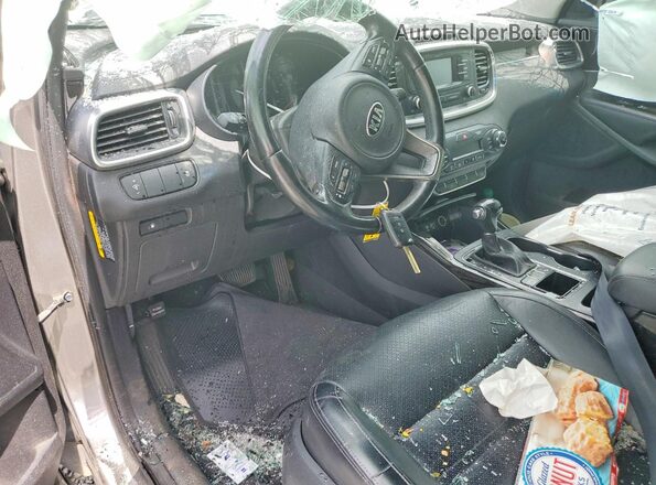5XYPH4A1XGG024140 2016 KIA SORENTO Gray Առջևի վահանակի տեսք