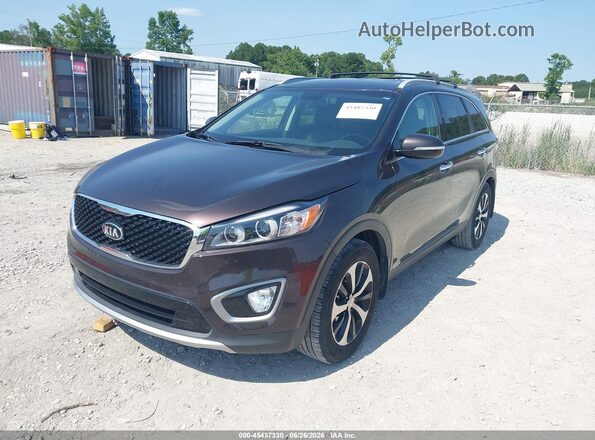 5XYPH4A58GG099826 2016 KIA SORENTO Brown Przód lewy
