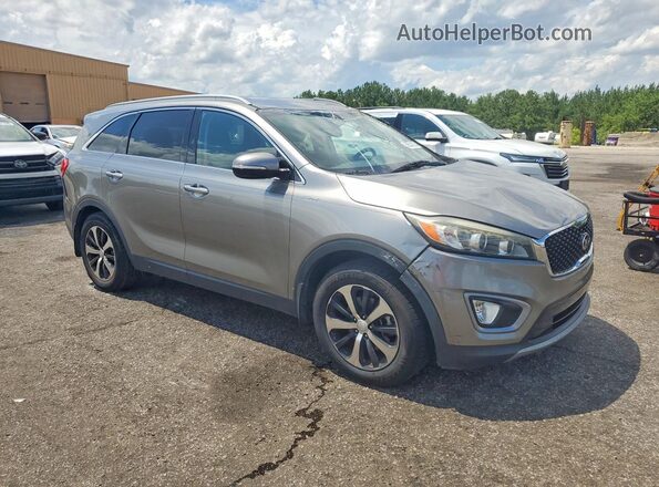 5XYPH4A59GG047363 2016 KIA SORENTO Серый Передняя правая четверть