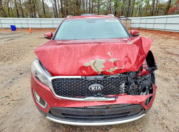 5XYPH4A59GG084462 2016 KIA SORENTO Red Front view