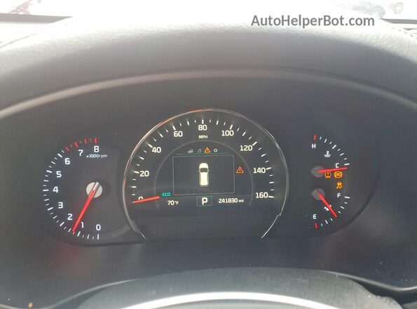 5XYPH4A5XHG320229 2017 KIA SORENTO Burgundy Widok zestawu wskaźników