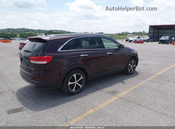 5XYPHDA16GG016519 2016 KIA SORENTO Бордовый 
