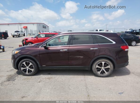 5XYPHDA16GG016519 2016 KIA SORENTO Бордовый 