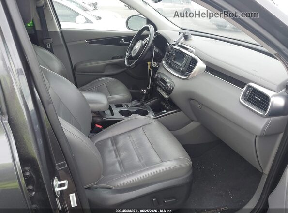 5XYPHDA1XGG016605 2016 KIA SORENTO Gray წინა სალონის ხედი