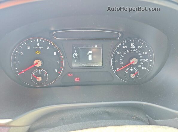 5XYPHDA1XHG190157 2017 KIA SORENTO Red Vista del cuadro de instrumentos