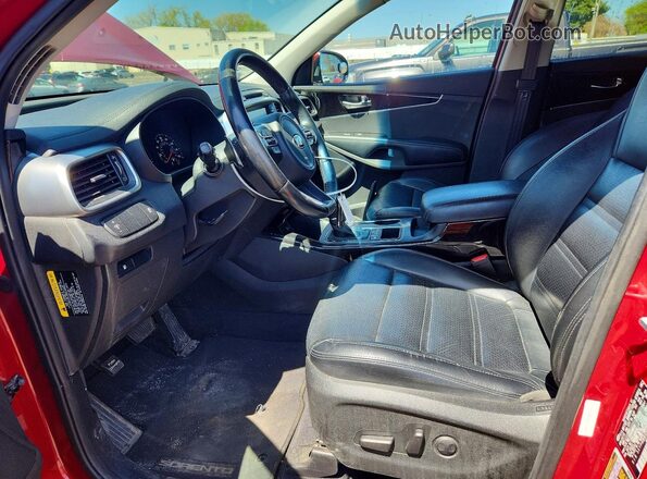 5XYPHDA1XHG190157 2017 KIA SORENTO Red Vista interior delantera