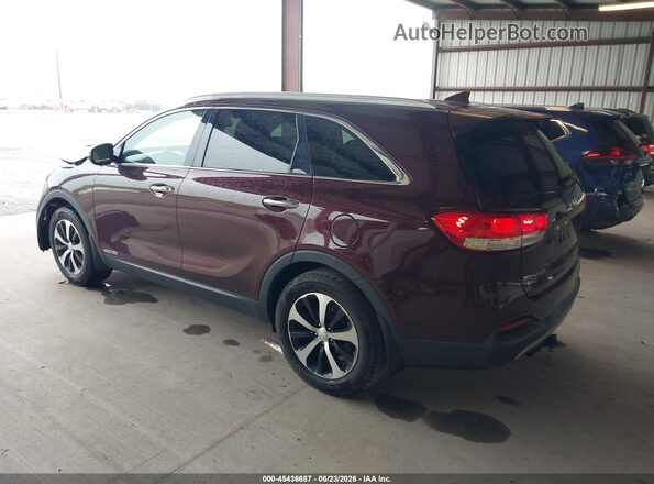 5XYPHDA51HG322211 2017 KIA SORENTO Burgundy Tył lewy