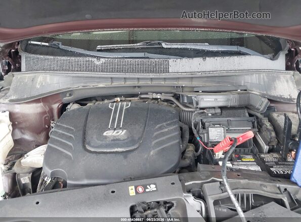 5XYPHDA51HG322211 2017 KIA SORENTO Burgundy Widok z tyłu