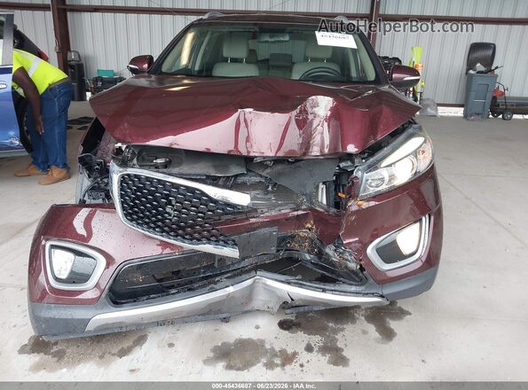 5XYPHDA51HG322211 2017 KIA SORENTO Burgundy Widok z przodu