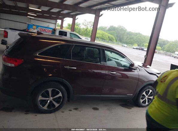 5XYPHDA51HG322211 2017 KIA SORENTO Burgundy Widok wnętrza 360 stopni