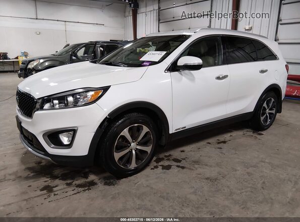 5XYPHDA55GG030432 2016 KIA SORENTO White Առջևի ձախ երեք քառորդ տեսարան