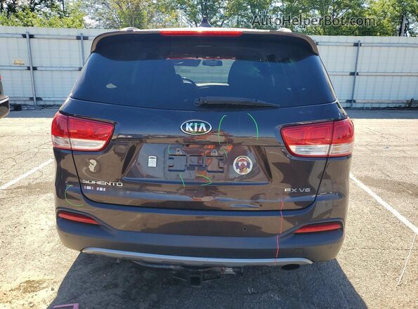 5XYPHDA56GG113478 2016 KIA SORENTO Gray უკანა ხედი