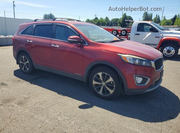 5XYPHDA57HG300682 2017 KIA SORENTO Красный Передняя правая четверть