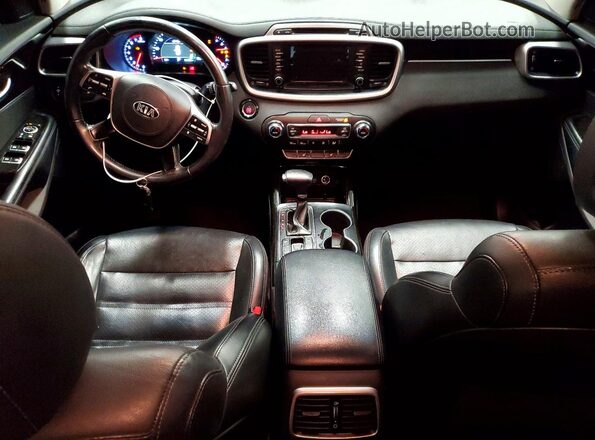 5XYPHDA58KG455832 2019 KIA SORENTO Maroon Dashboard view