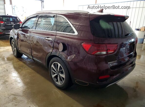 5XYPHDA58KG455832 2019 KIA SORENTO Maroon Rear left