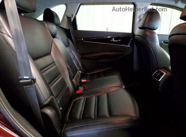 5XYPHDA58KG455832 2019 KIA SORENTO Maroon Rear interior view