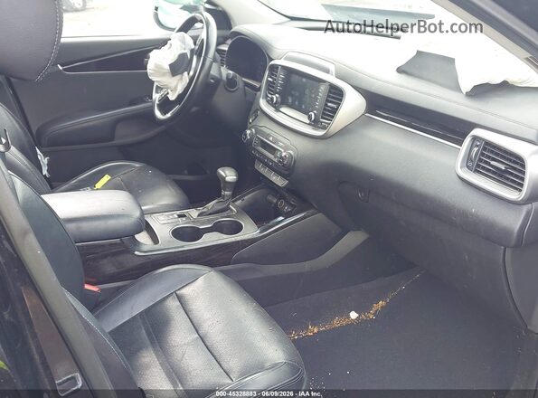 5XYPHDA58LG707502 2020 KIA SORENTO Black Front interior view