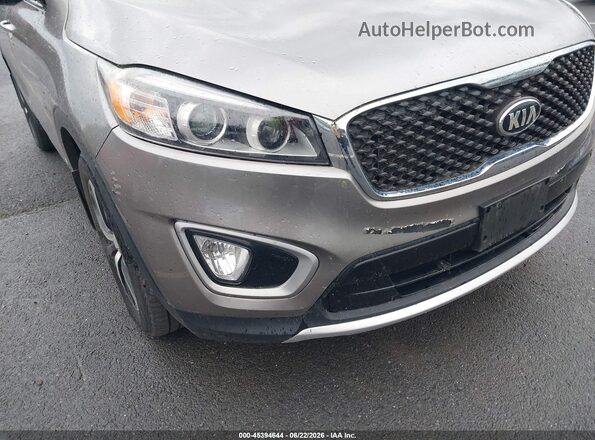 5XYPHDA59GG120800 2016 KIA SORENTO Gray Դիմացի տեսք