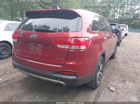 5XYPHDA59HG233616 2017 KIA SORENTO Red უკანა მარჯვენა