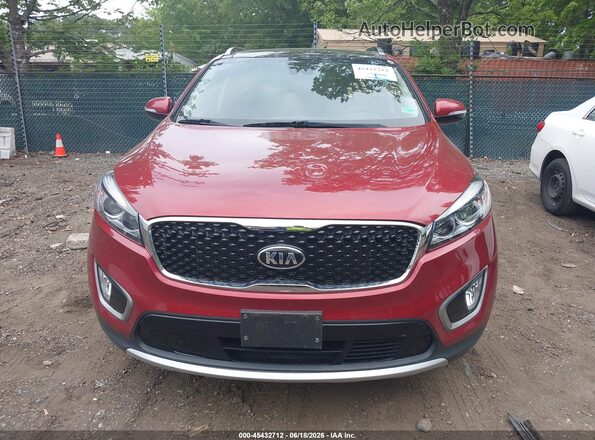 5XYPHDA59HG233616 2017 KIA SORENTO Red ხელსაწყოთა პანელის ხედი