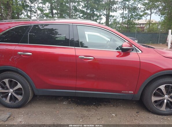 5XYPHDA59HG233616 2017 KIA SORENTO Red უკანა სალონის ხედი