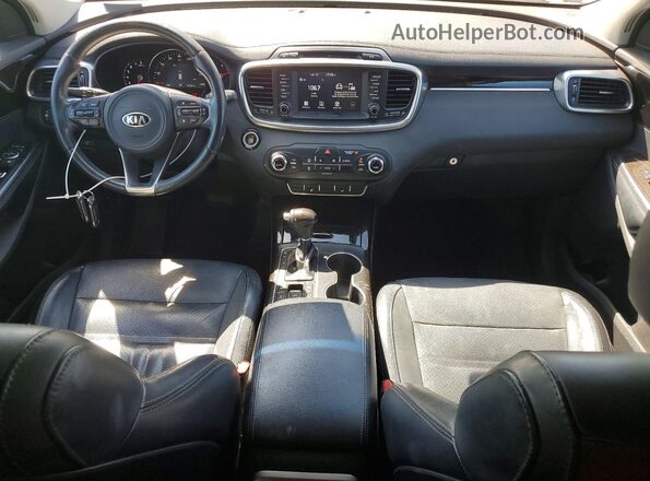 5XYPHDA59JG347363 2018 KIA SORENTO Gray Առջևի վահանակի տեսք