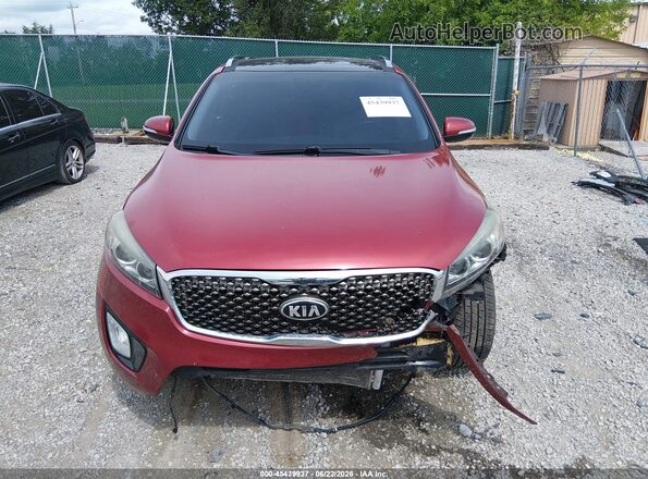 5XYPK4A54HG251426 2017 KIA SORENTO Red Widok wnętrza z tyłu