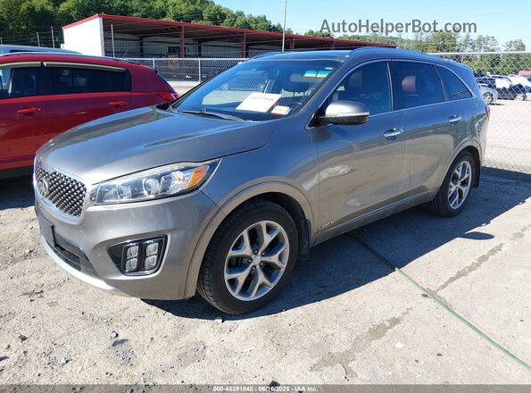 5XYPKDA16GG046377 2016 KIA SORENTO Silver წინა მარცხენა ხედი სამი მეოთხედიდან