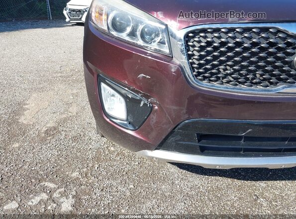 5XYPKDA50GG076946 2016 KIA SORENTO Burgundy 