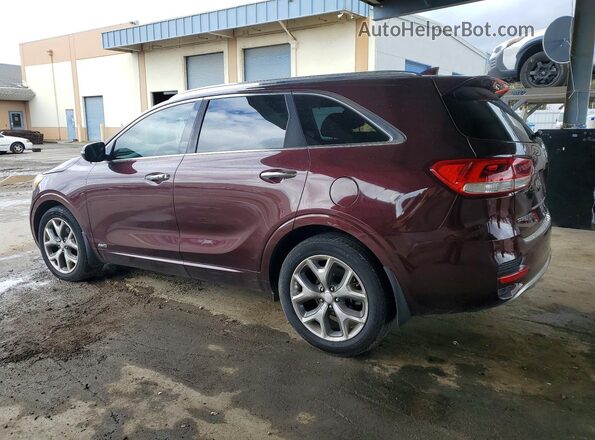 5XYPKDA50GG121383 2016 KIA SORENTO Burgundy უკანა მარცხენა