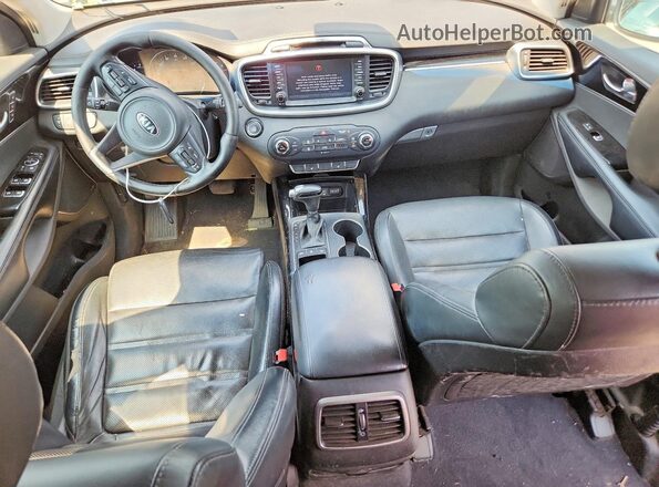 5XYPKDA50JG389065 2018 KIA SORENTO Black Widok deski rozdzielczej