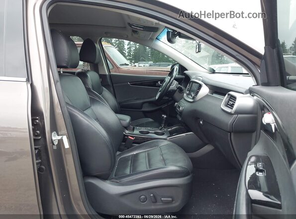 5XYPKDA57KG458089 2019 KIA SORENTO Brown წინა სალონის ხედი