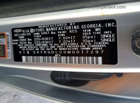5XYRGDLC0MG017297 2021 KIA SORENTO Silver 