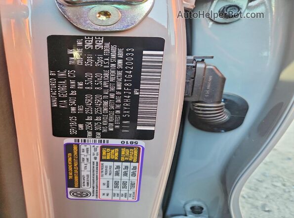 5XYRH4JF8TG420033 2026 KIA SORENTO Серый Вид наклейки с VIN-кодом